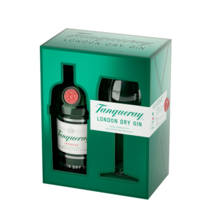 GIN TANQUERAY LONDON DRY +1 COPO KIT 750ML